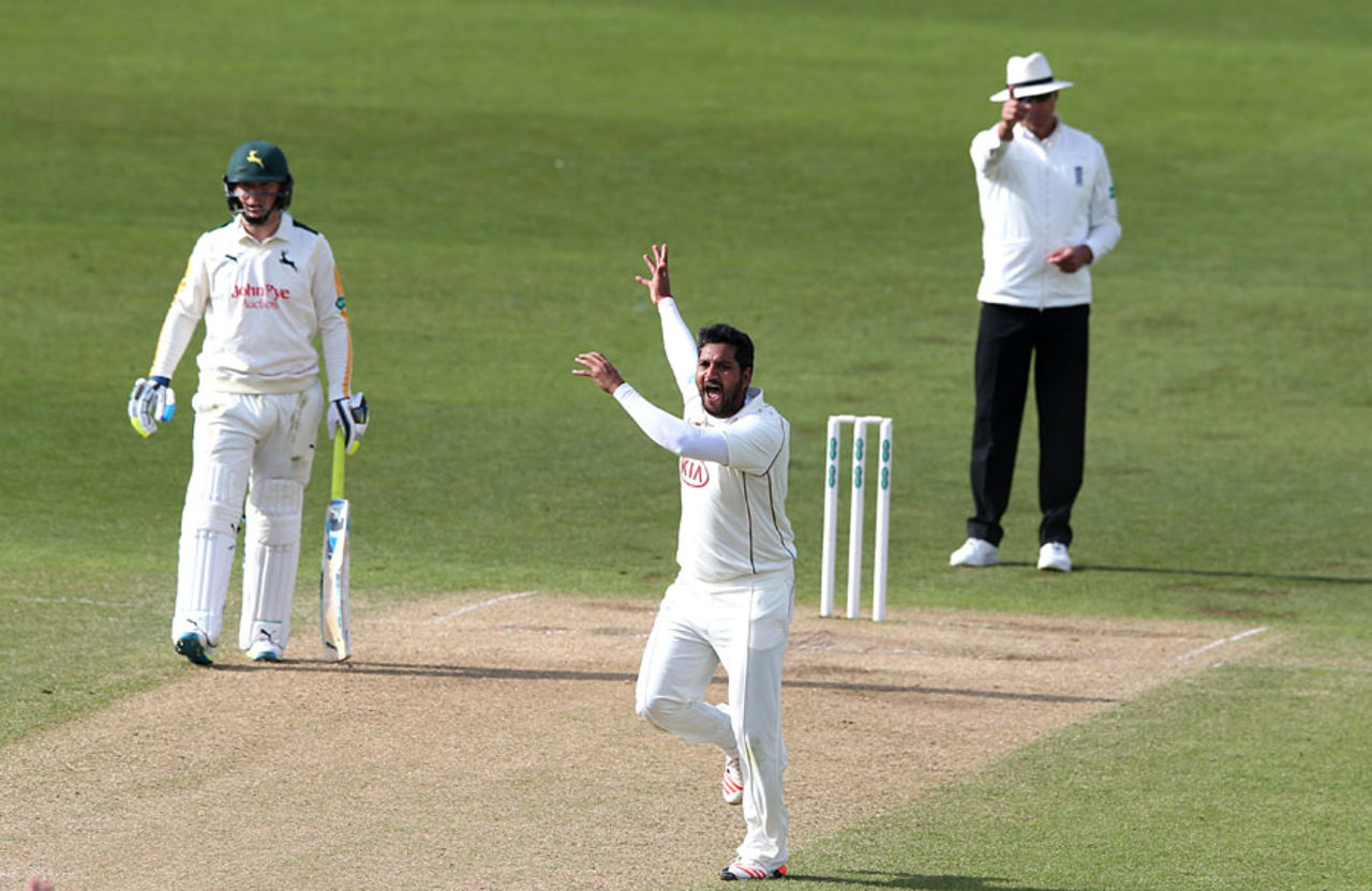 Ravi Rampaul gave Surrey a chance, Nottinghamshire v Surrey, Specsavers County Championship, Division One, Trent Bridge, 4th day, April 13, 2016
