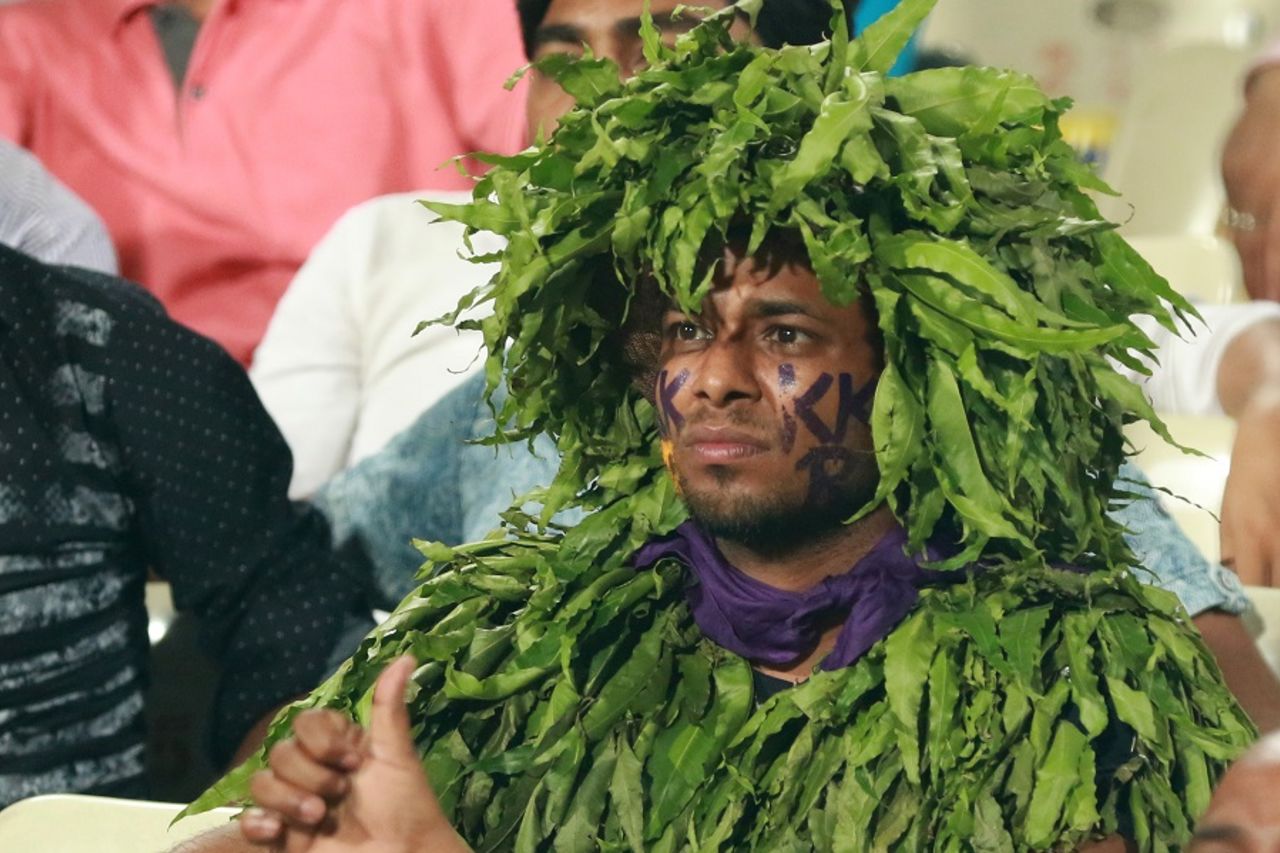 There was a colourful crowd at the Eden Gardens, Kolkata Knight Riders v Mumbai Indians, IPL 2016, Kolkata, April 13, 2016