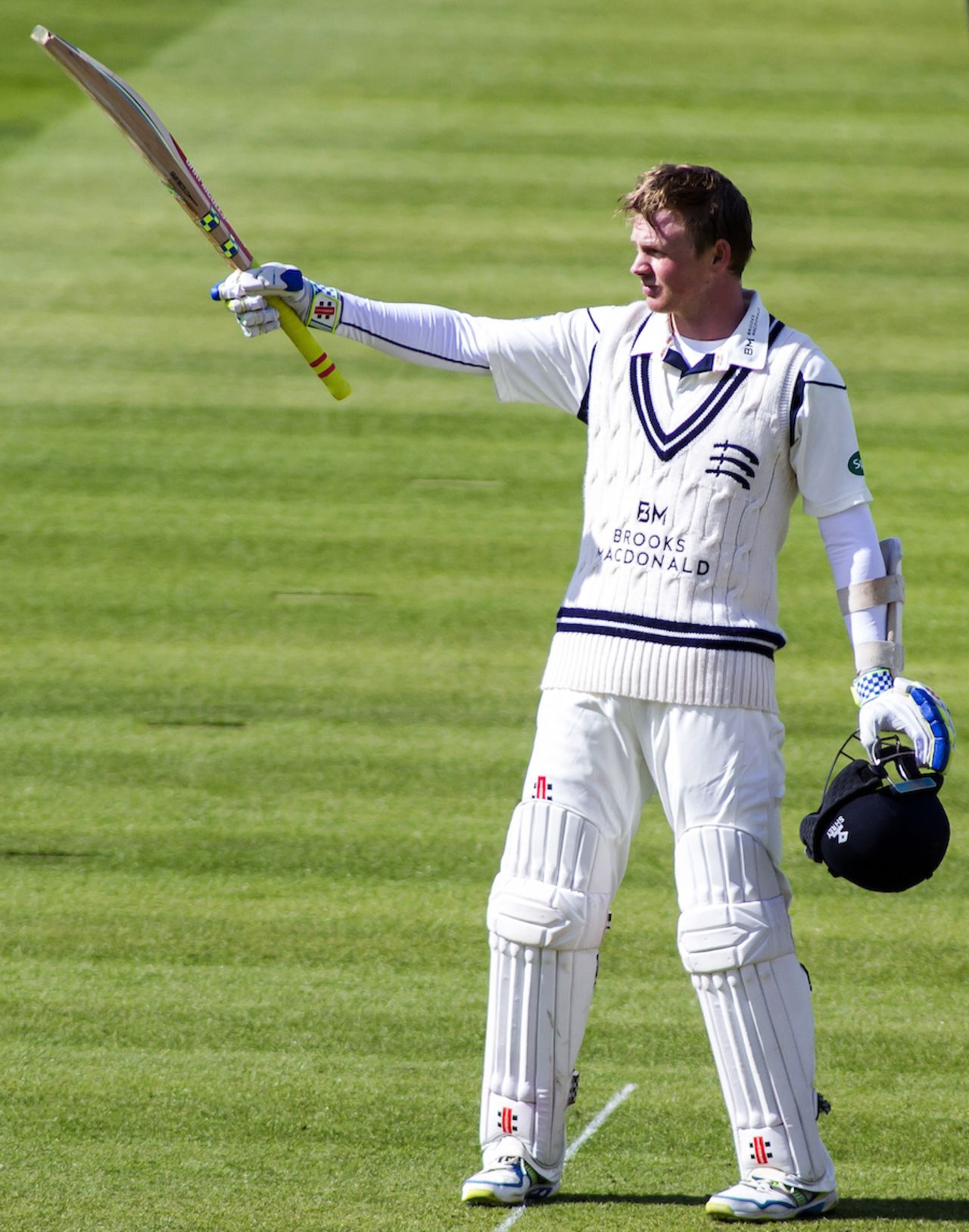 Sam Robson made a composed century, Middlesex v Warwickshire, Specsavers County Championship, Division One, Lord's, 1st day, April 17, 2016