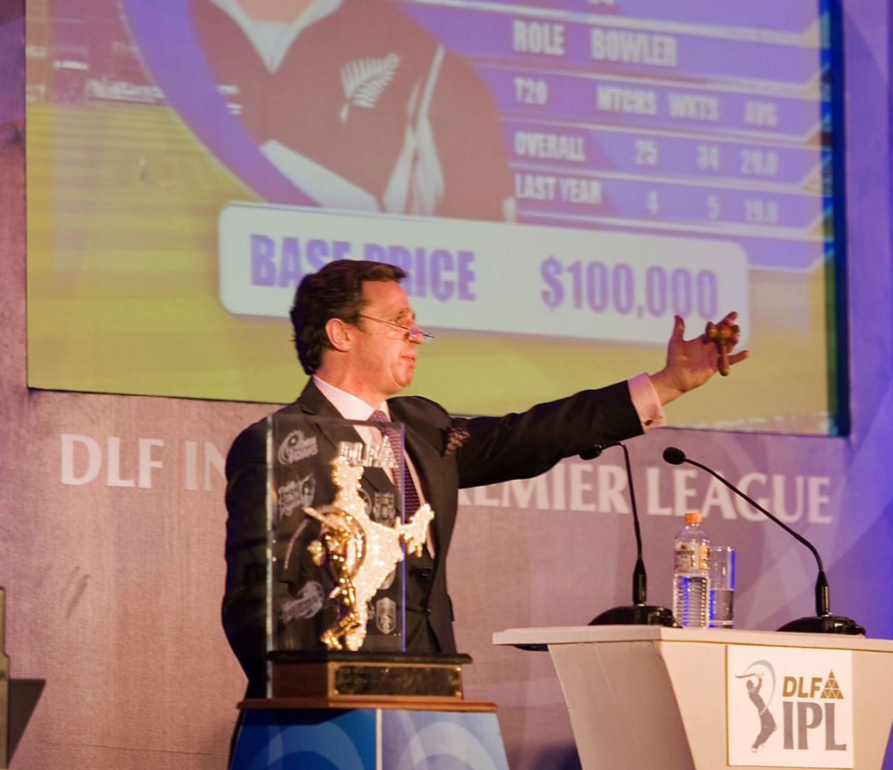 Richard Madley conducts the IPL auction, Mumbai, January 19, 2010