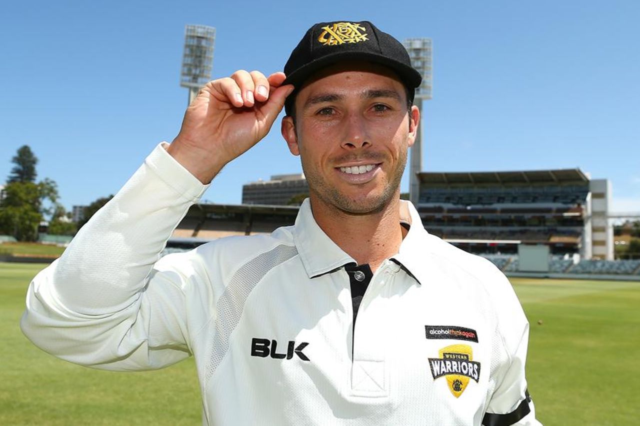 Jonathan Wells ahead of his first Sheffield Shield game for Western Australia, Western Australia v Victoria, Sheffield Shield 2015-16, 1st day, Perth, November 27, 2015