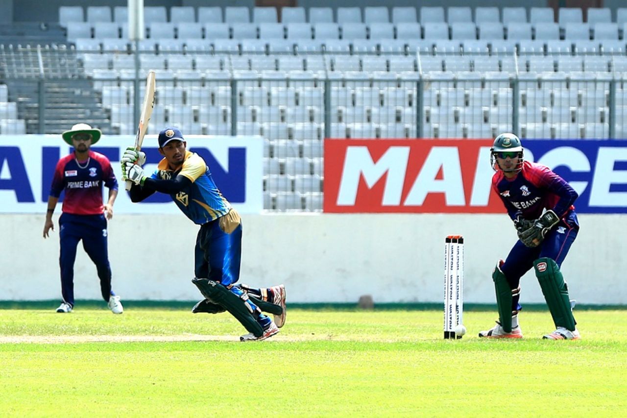 Anamul Haque clips one to the on side, Gazi Group Cricketers v Prime Bank Cricket Club, Dhaka Premier League 2016, April 22, 2016