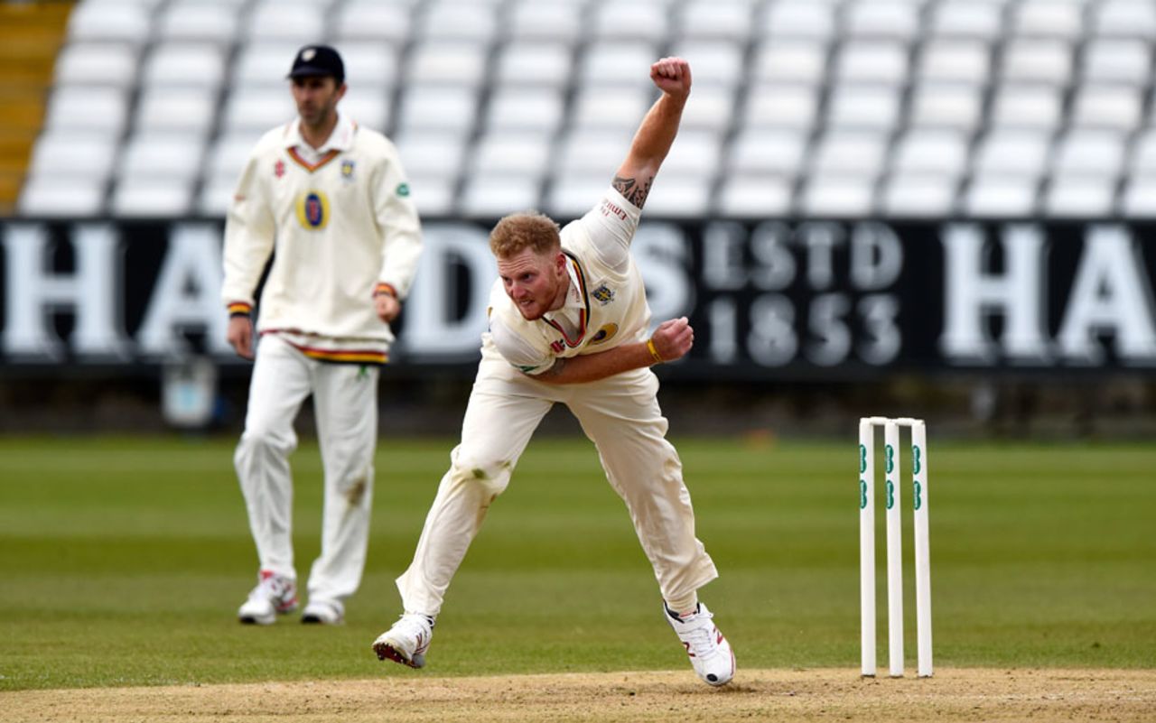 Ben Stokes was back in action, Durham v Middlesex, County Championship, Division One, Chester-le-Street, 1st day, April 24, 2015