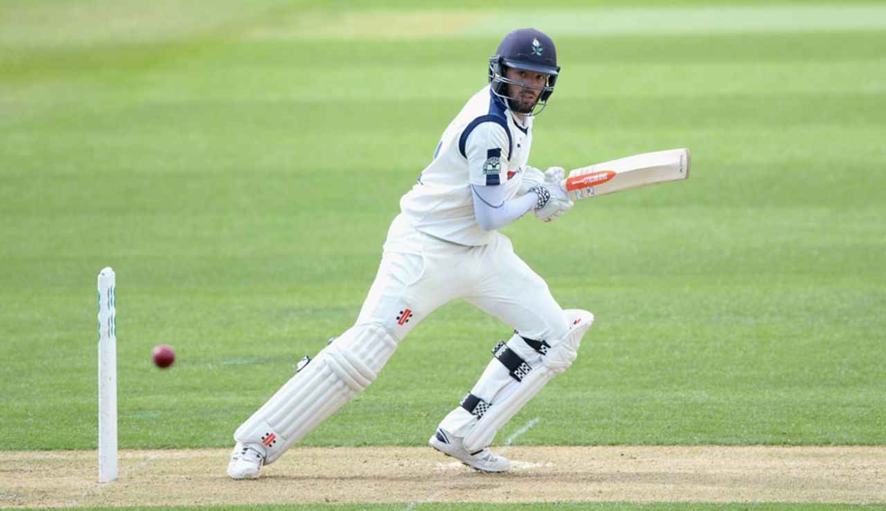 Jack Leaning notched a half-century, Warwickshire v Yorkshire, County Championship, Division One, Edgbaston, 1st day, April 24, 2015