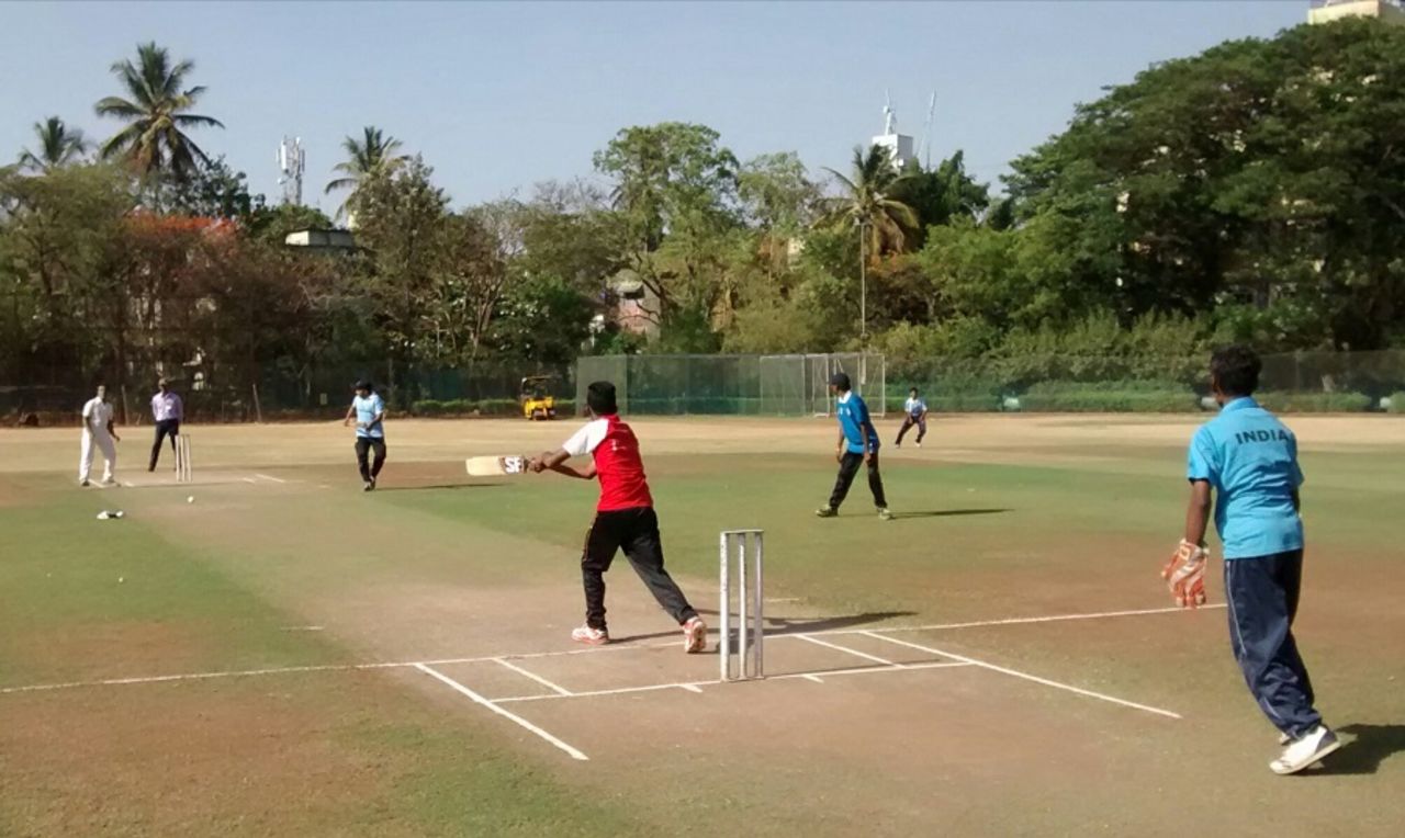Blind cricketers play a match on Sachin Tendulkar's birthday, Pune, April 24, 2016