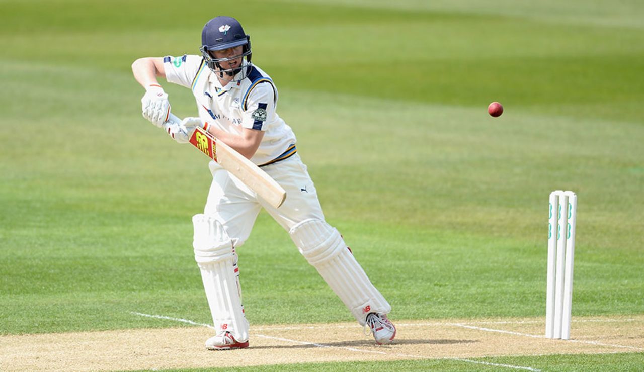 Gary Ballance plays through the off side, Warwickshire v Yorkshire, County Championship, Division One, Edgbaston, 2nd day, April 25, 2016