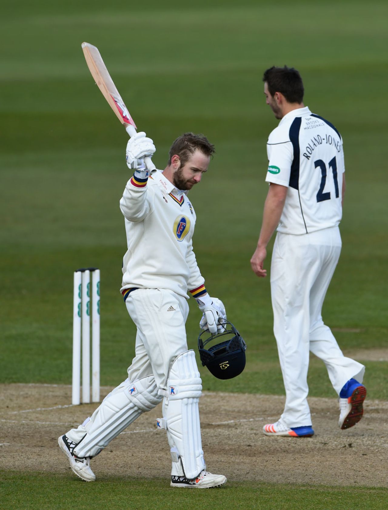 Mark Stoneman recorded his first century of the season, Durham v Middlesex, County Championship, Division One, Chester-le-Street, 2nd day, April 25, 2015