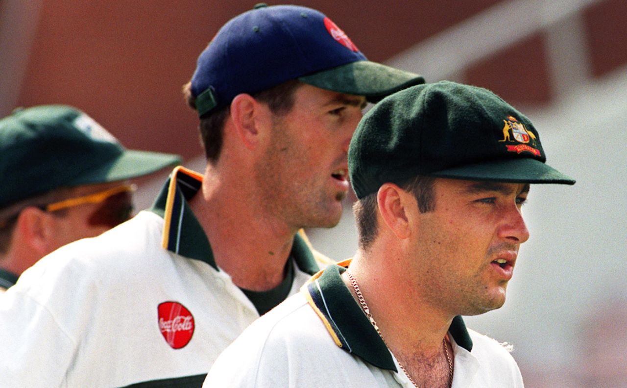 Shaun Young gets his baggy green for the Oval Test, August 20, 1997
