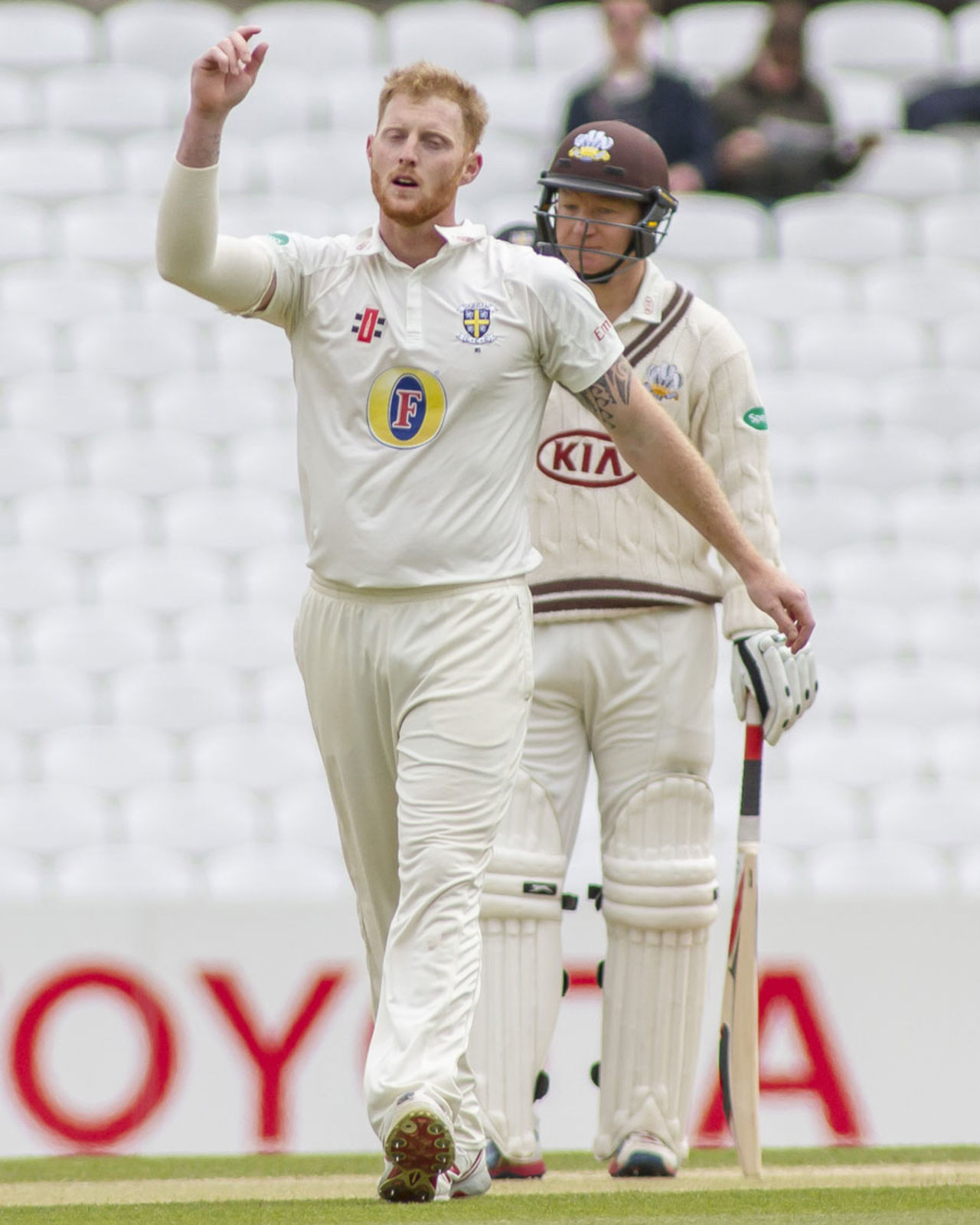 Ben Stokes toiled 33.4 overs for his 4 for 117, Surrey v Durham, County Championship, Division One, The Oval, 2nd day, May 2, 2016