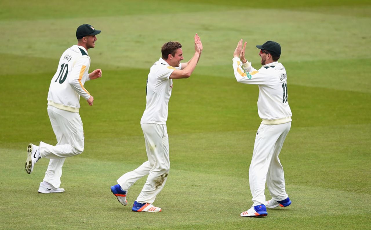 Jake Ball helped reduce Yorkshire to 24 for 3, Nottinghamshire v Yorkshire, County Championship, Division One, Trent Bridge, 2nd day, May 2, 2016