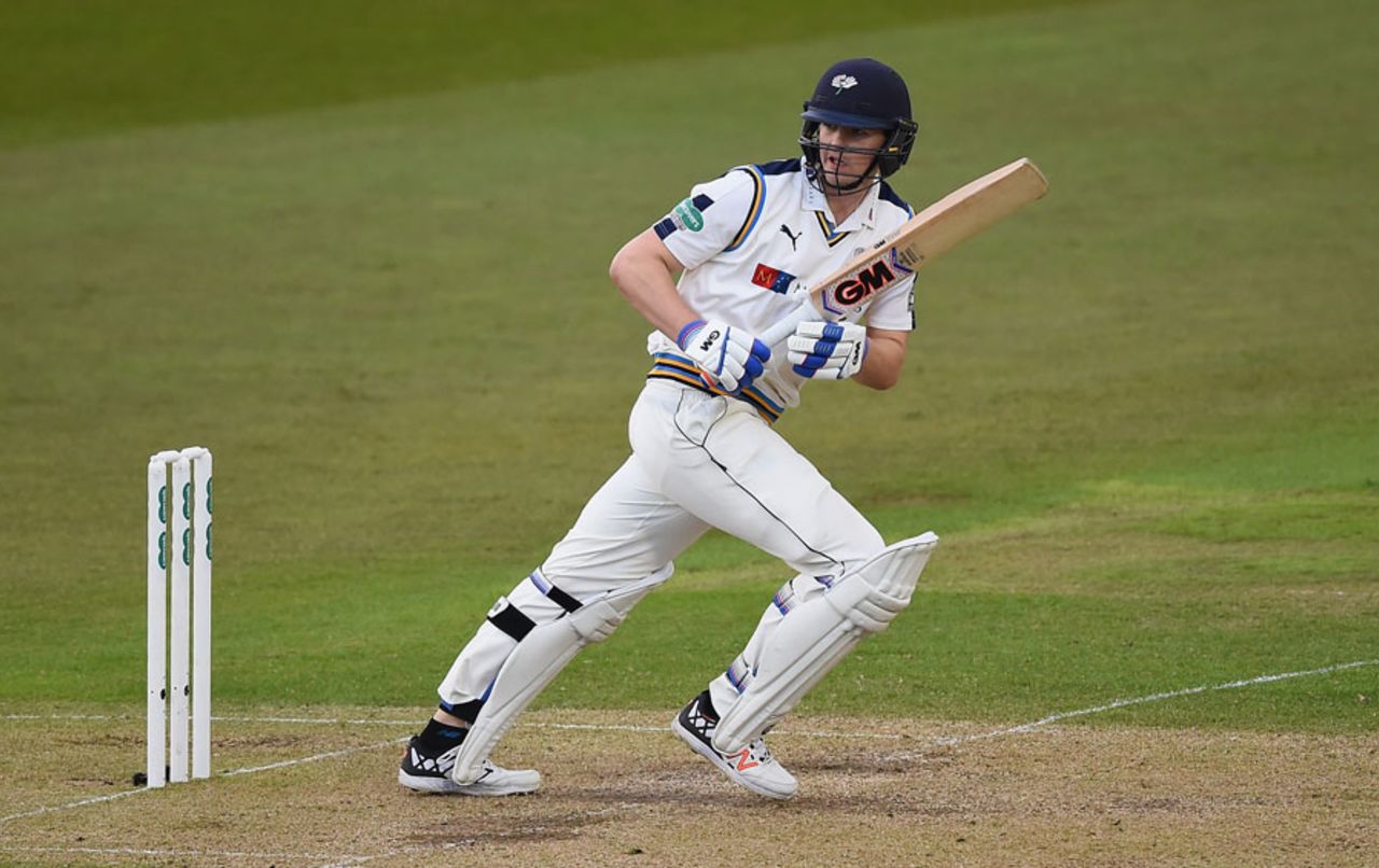 Alex Lees held the Yorkshire reply together, Nottinghamshire v Yorkshire, County Championship, Division One, Trent Bridge, 2nd day, May 2, 2016