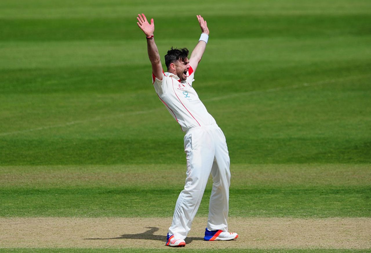 James Anderson took three wickets in an over, Somerset v Lancashire, County Championship, Division One, Taunton, 3rd day, May 3, 2016