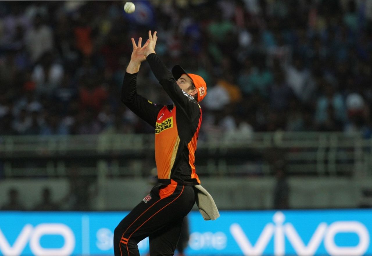 Kane Williamson takes a catch to send back Ambati Rayudu, Mumbai Indians v Sunrisers Hyderabad, IPL 2016, Visakhapatnam, May 8, 2016