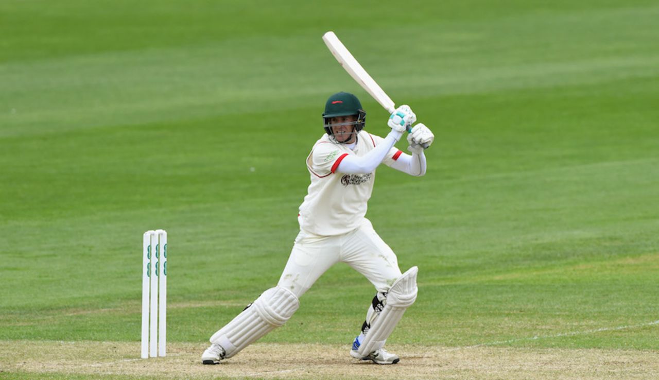 Neil Dexter plays through the off side, Glamorgan v Leicestershire, County Championship, Division Two, Cardiff, April 18, 2016