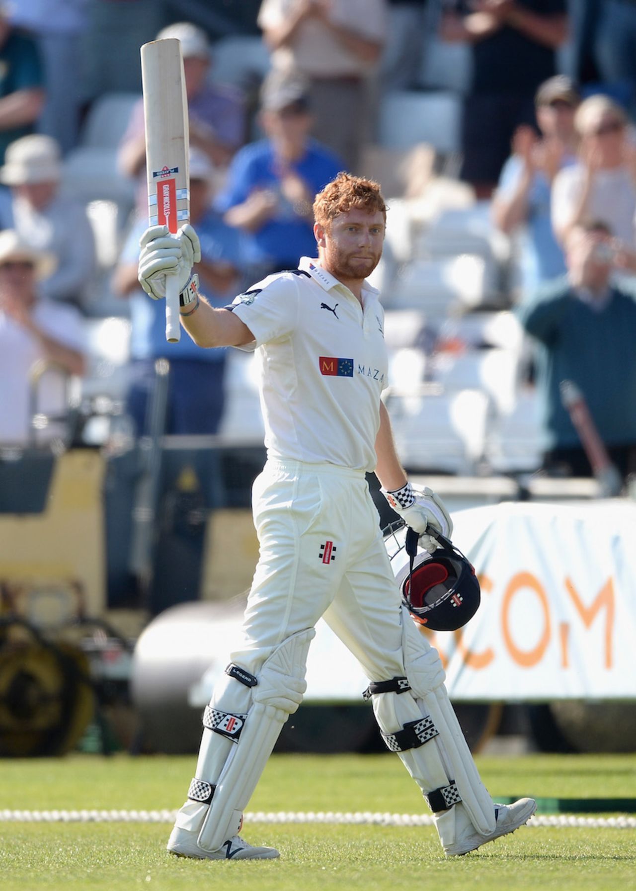 Jonny Bairstow takes the ovation for his 198, Yorkshire v Surrey, County Championship, Division One, Headingley, 2nd day, May 9, 2016