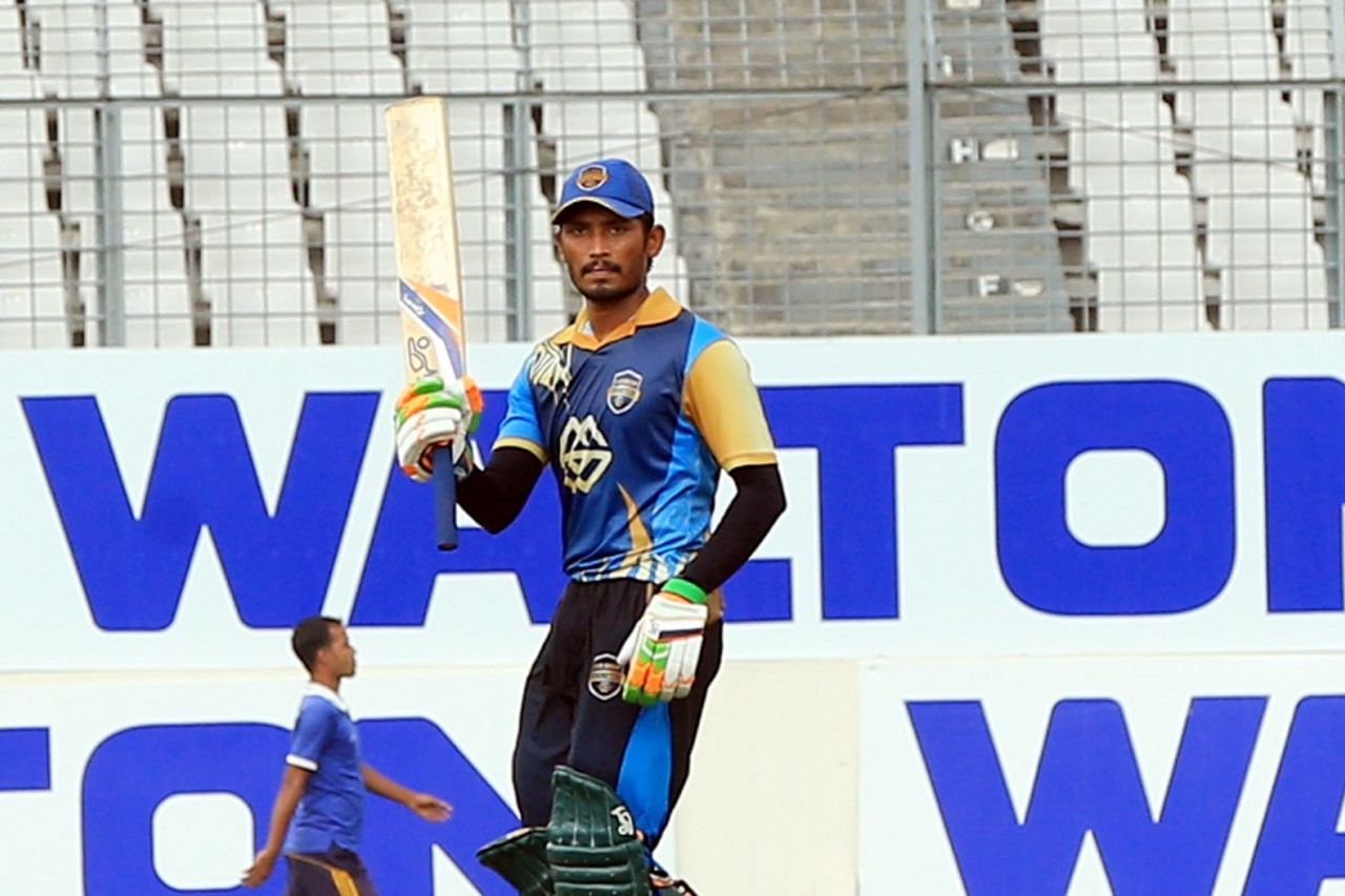 Shamsur Rahman scored 70, Kalabagan Krira Chakra v Gazi Group Cricketers, Dhaka Premier Division Cricket League, Mirpur, May 10, 2016