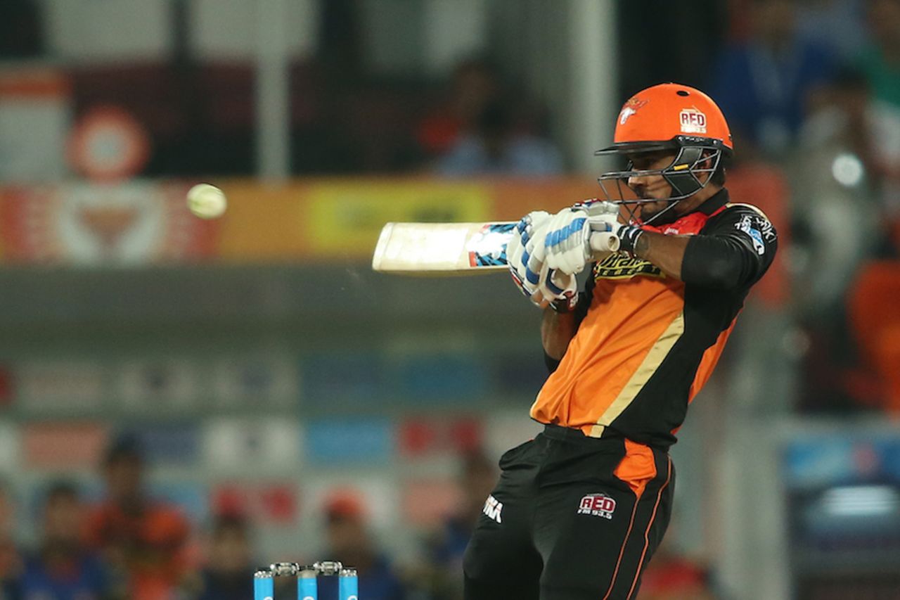 Deepak Hooda steers the ball late, Sunrisers Hyderabad v Delhi Daredevils, IPL 2016, Hyderabad, May 12, 2016