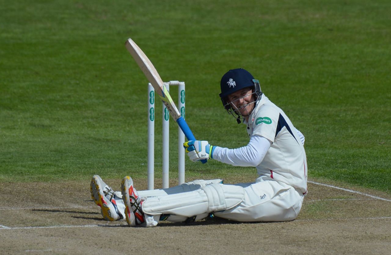 Joe Denly was left on his backside, Northamptonshire v Kent, County Championship, Division Two, Wantage Road, 1st day, May 15, 2016