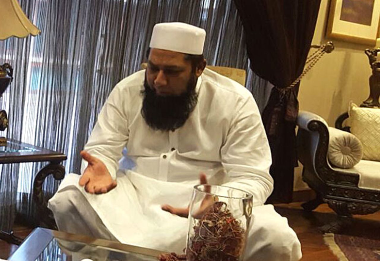 Inzamam-ul-Haq does an interview in his living room, Lahore, May 2016