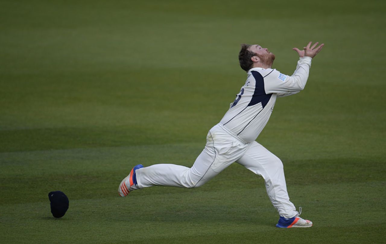 Paul Stirling gets under the catch to remove Steven Davies, Surrey v Middlesex, County Championship, Division One, Kia Oval, 2nd day, May 16, 2016