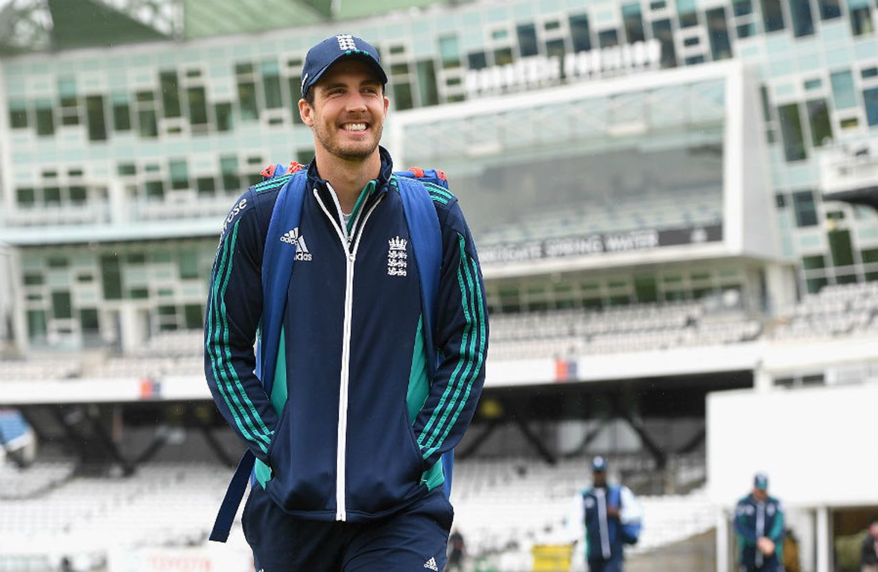 Steven Finn grins in the rain at Headingley, England v Sri Lanka, first Test, Headingley, May 18, 2016