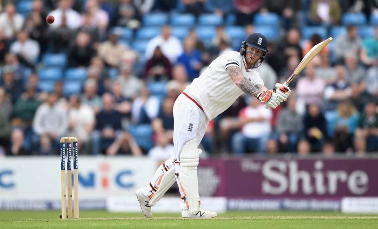 Ben Stokes struck three of his first four balls to the boundary, England v Sri Lanka, 1st Test, Headingley, 1st day, May 19, 2016