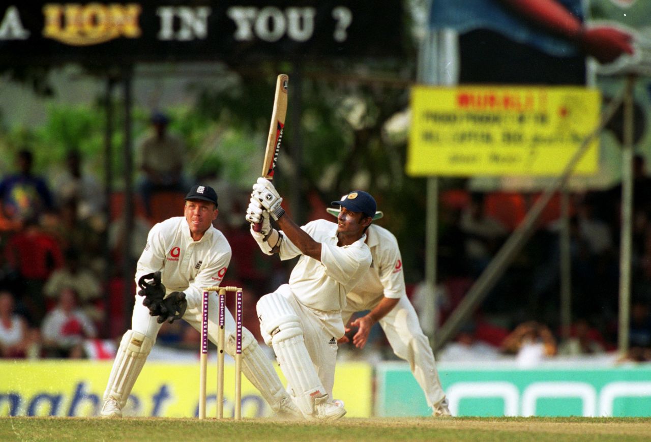 Kumar Sangakkara slog-sweeps, Sri Lanka v England, 2nd Test, Kandy, 3rd day, March 9, 2001