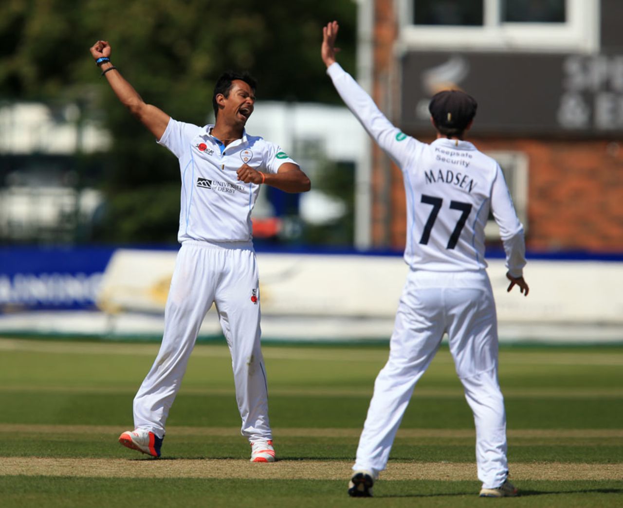 Shiv Thakor claimed a five-wicket haul to go with his hundred, Derbyshire v Kent, County Championship, Division Two, Derby, 3rd day, May 24, 2016