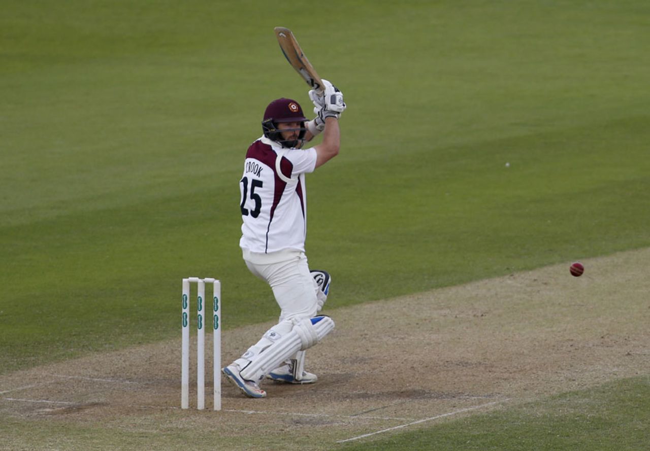 Steven Crook played a defiant innings at No. 7, Gloucestershire v Northamptonshire, County Championship, Division Two, Bristol, May 25, 2016