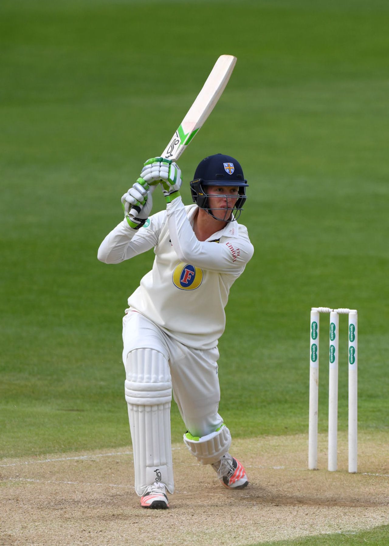 Keaton Jennings, Durham batsman, in action against Warwickshire, Edgbaston, May 24, 2016