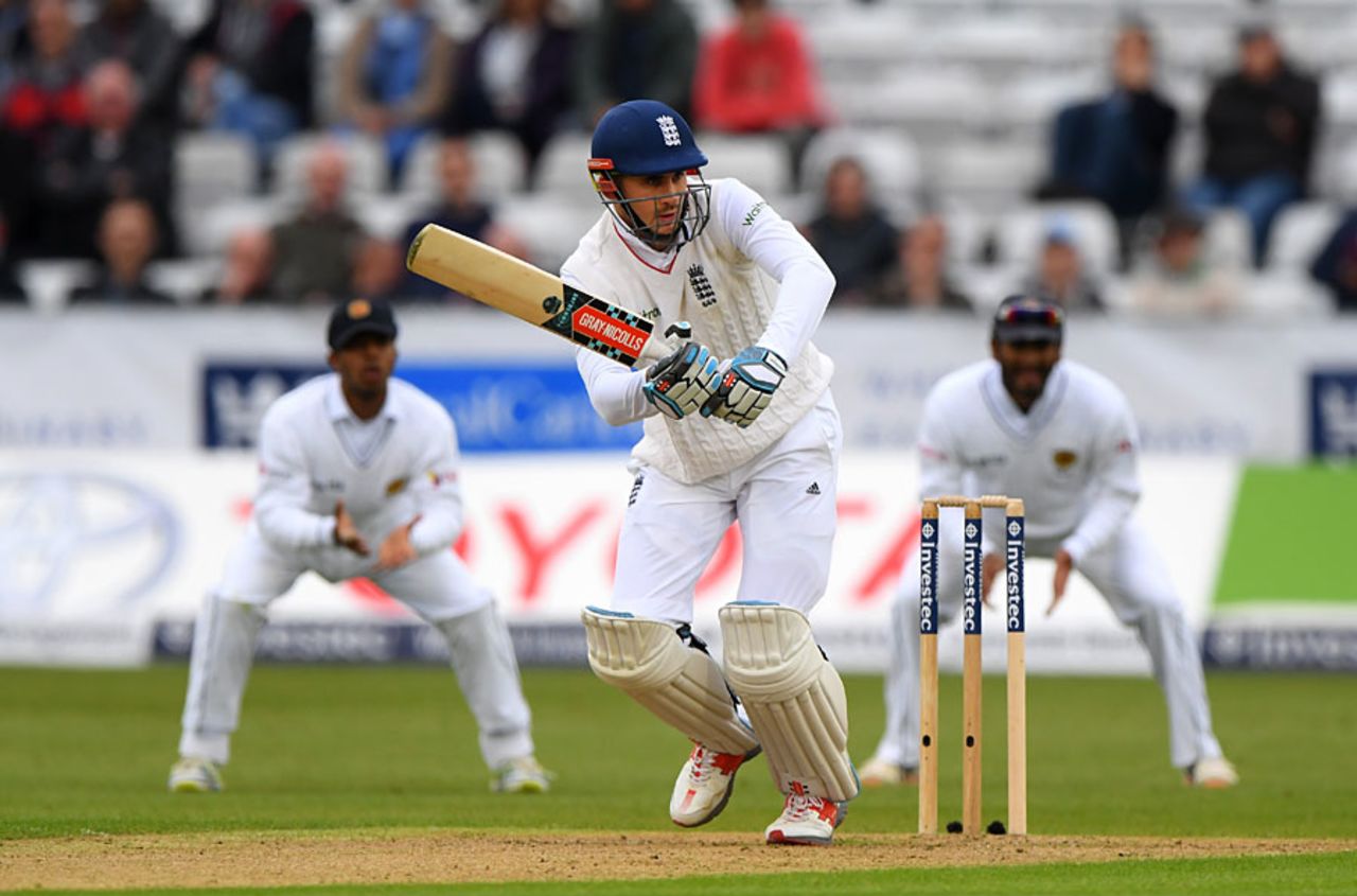 Alex Hales works through the leg side, England v Sri Lanka, 2nd Test, Chester-le-Street, 1st day, May 27, 2016