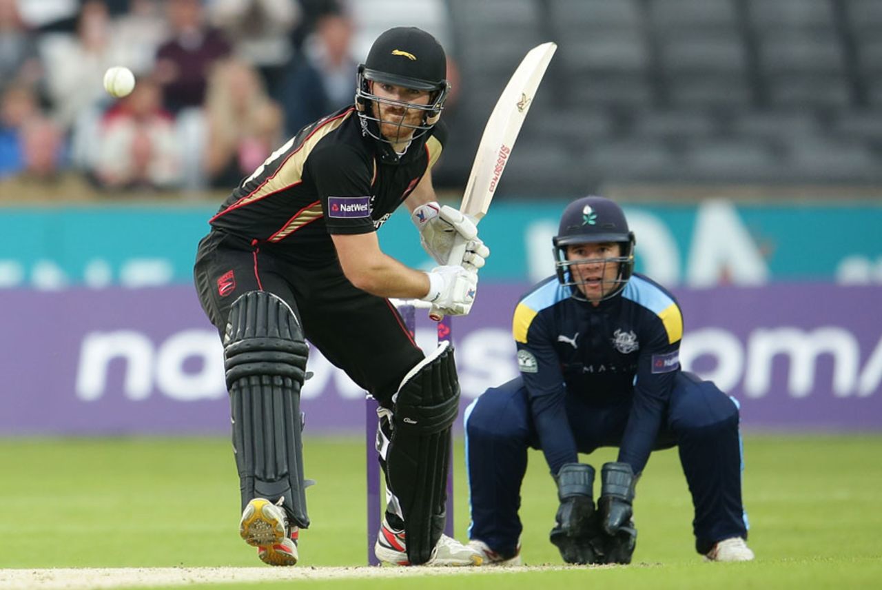 Ben Raine top-scored for the visitors, Yorkshire v Leicestershire, NatWest T20 Blast, North Group, Headingley, May 27, 2016