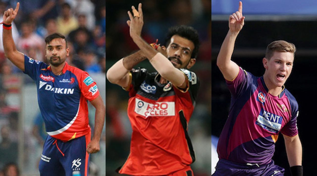 Composite: Legspinners Amit Mishra, Yuzvendra Chahal and Adam Zampa