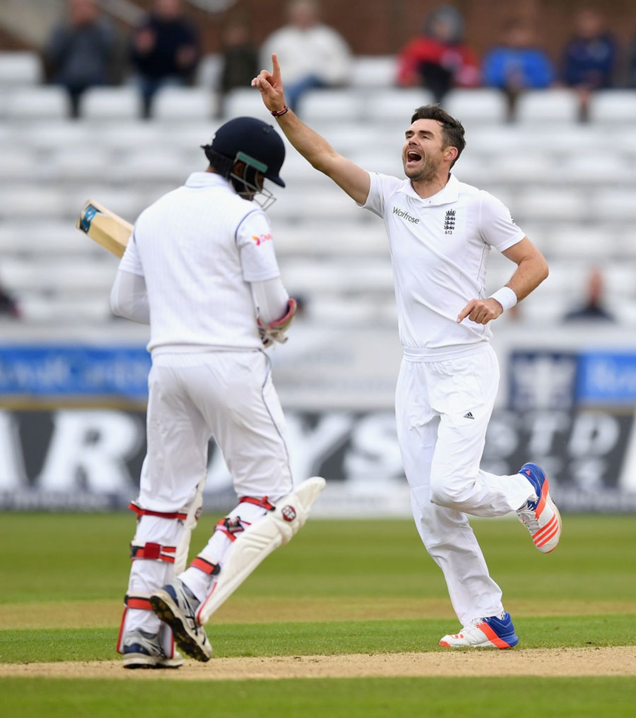 Milinda Siriwardana fell to James Anderson for 35, England v Sri Lanka, 2nd Test, Chester-le-Street, 4th day, May 30, 2016