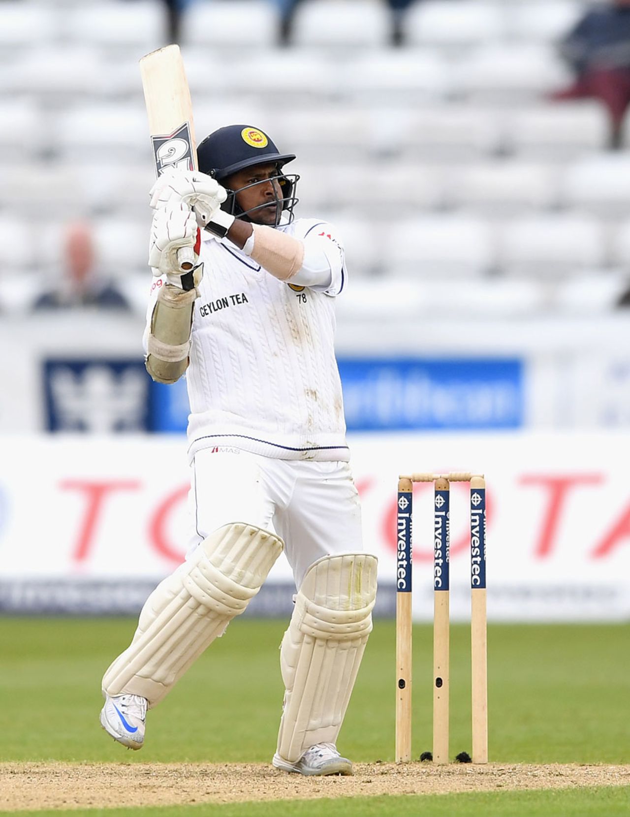 Rangana Herath carves over the off side, England v Sri Lanka, 2nd Test, Chester-le-Street, 4th day, May 30, 2016