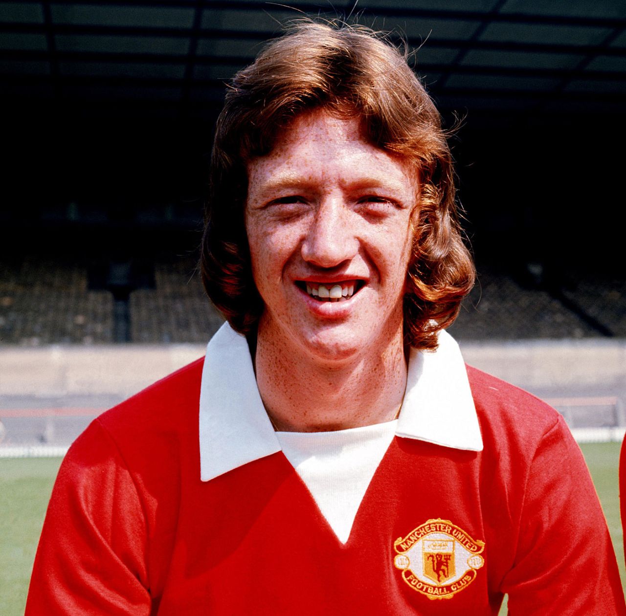 Arnie Sidebottom with Manchester United, England, August 1973