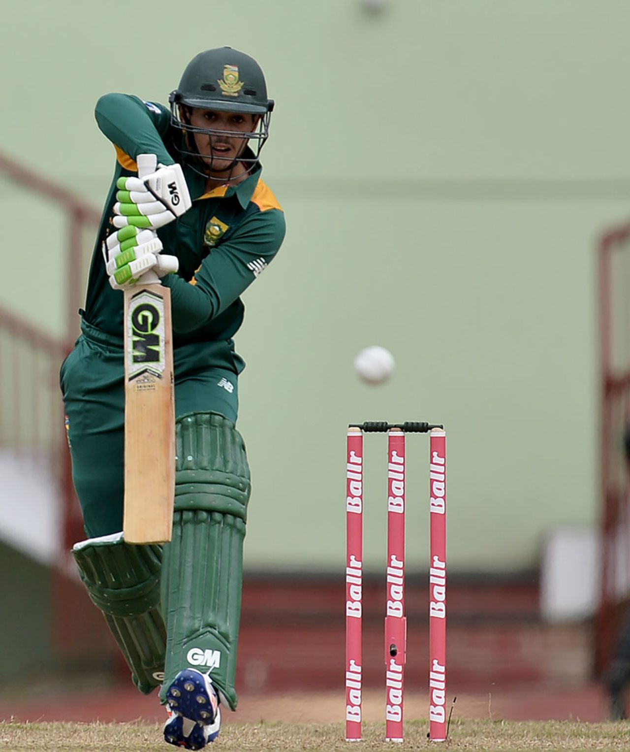 Quinton de Kock drives down the ground, West Indies v South Africa, ODI tri-series, 1st match, Providence, June 3, 2016