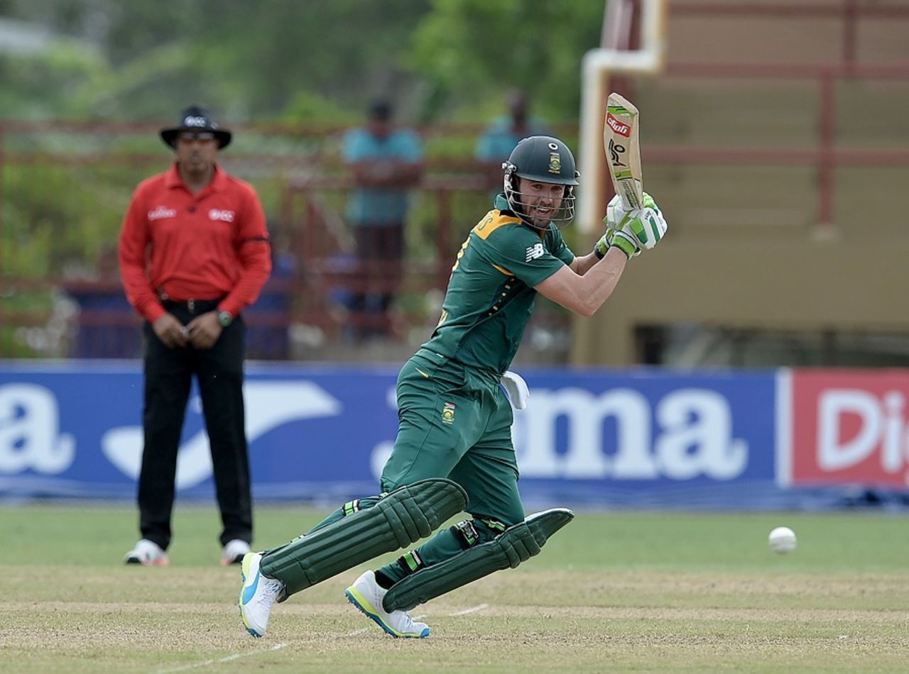AB de Villiers guides the ball to the off side, West Indies v South Africa, ODI tri-series, 1st match, Providence, June 3, 2016