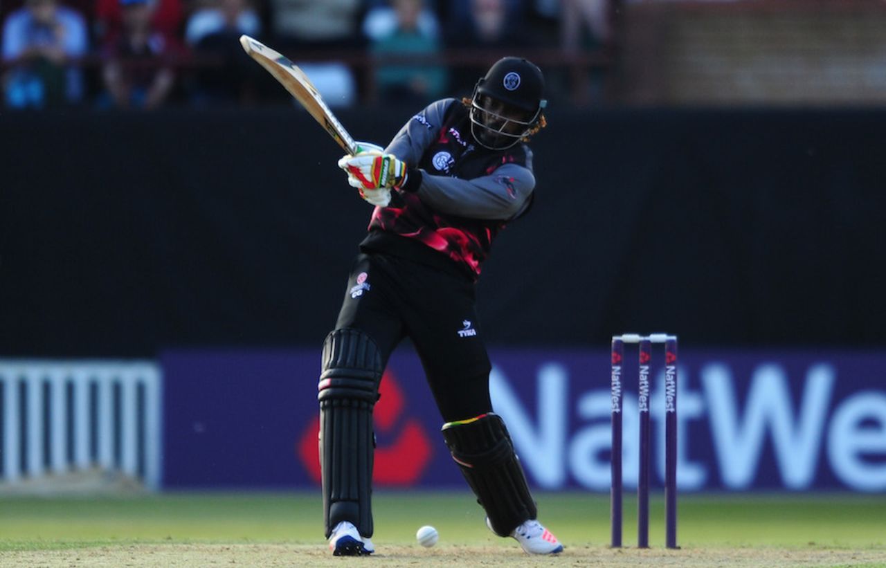 Chris Gayle launched Somerset's chase, Somerset v Essex, NatWest T20 Blast, South Group, Taunton, June 3, 2016