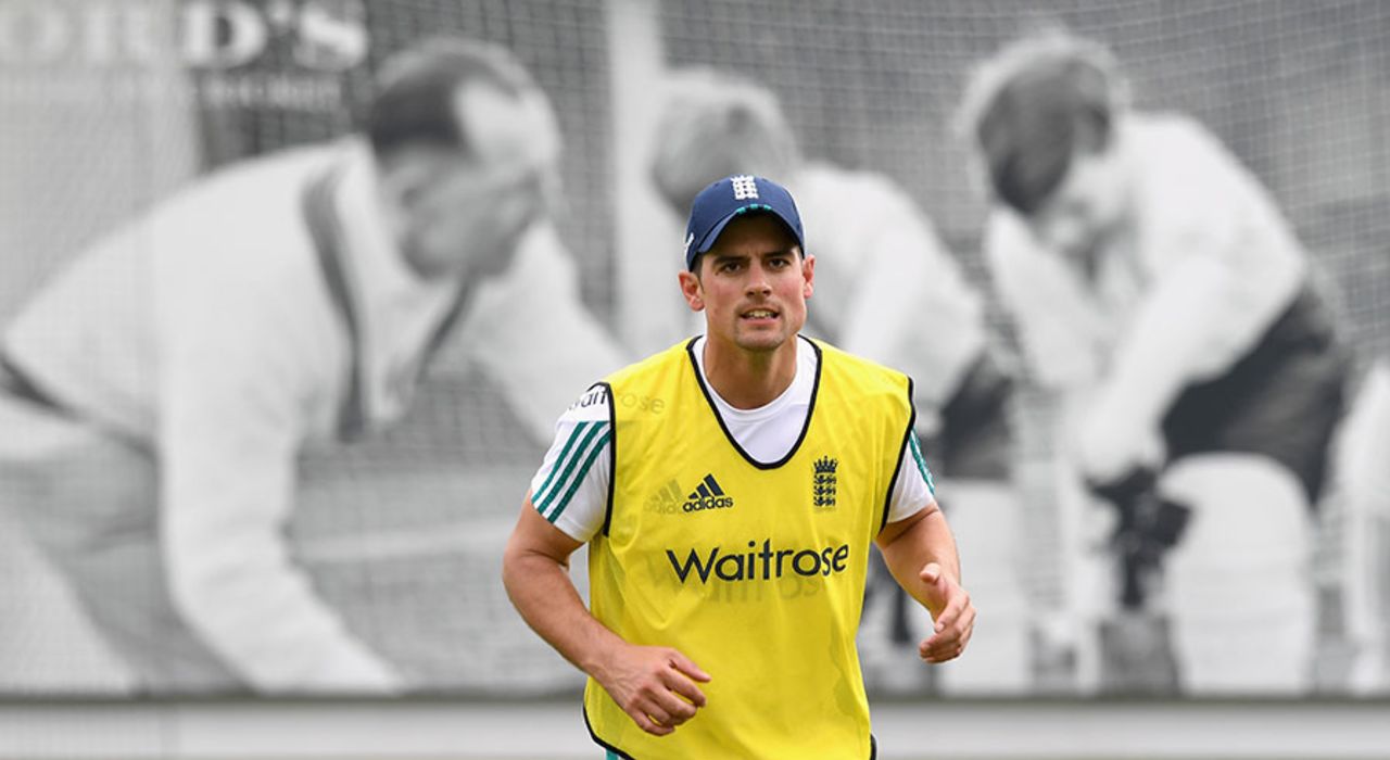Alastair Cook trains ahead of the first Test at Lord's, England v Sri Lanka, 1st Investec Test, Lord's, June 8, 2016