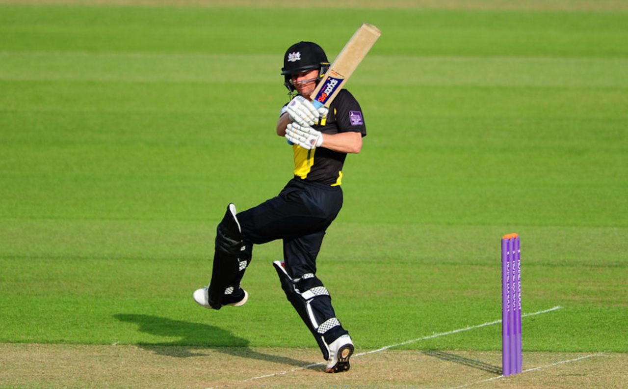Hamish Marshall on the attack for Gloucestershire, Glamorgan v Gloucestershire, Royal London One-Day Cup, Cardiff, June 6, 2016