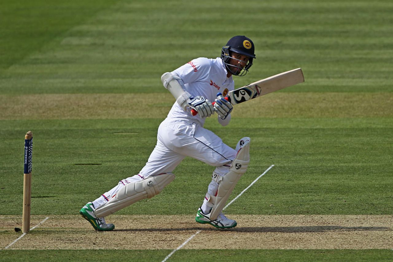 Dimuth Karunaratne flicks into the leg side, England v Sri Lanka, 3rd Investec Test, Lord's, 2nd day, June 10, 2016