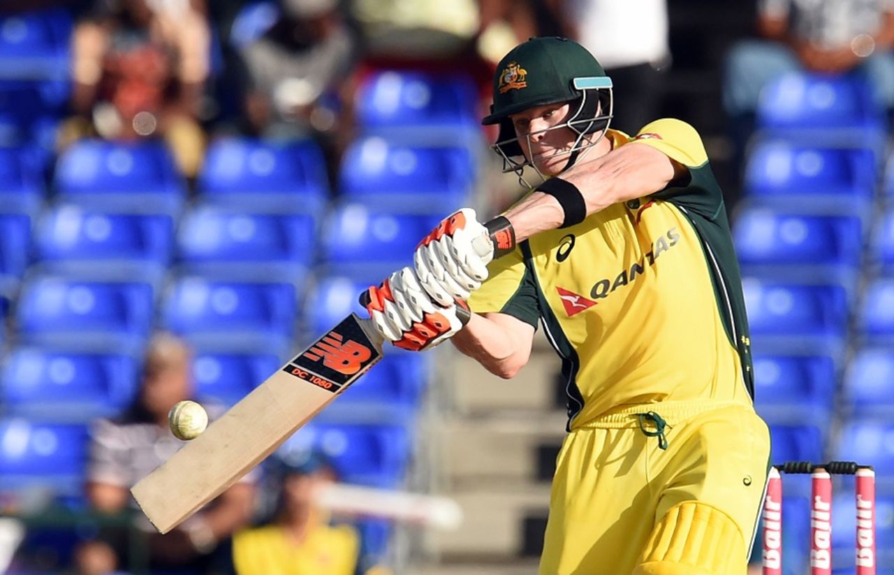 Steven Smith slapped 52 off 49 balls,  Australia v South Africa, 4th match, ODI tri-series, St Kitts