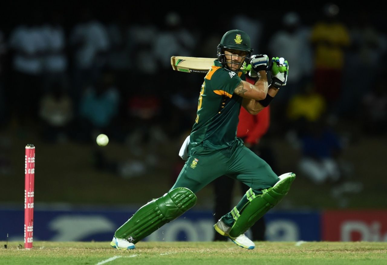 Faf du Plessis scored a fifty on his return from injury, Australia v South Africa, 4th match, ODI tri-series, St Kitts