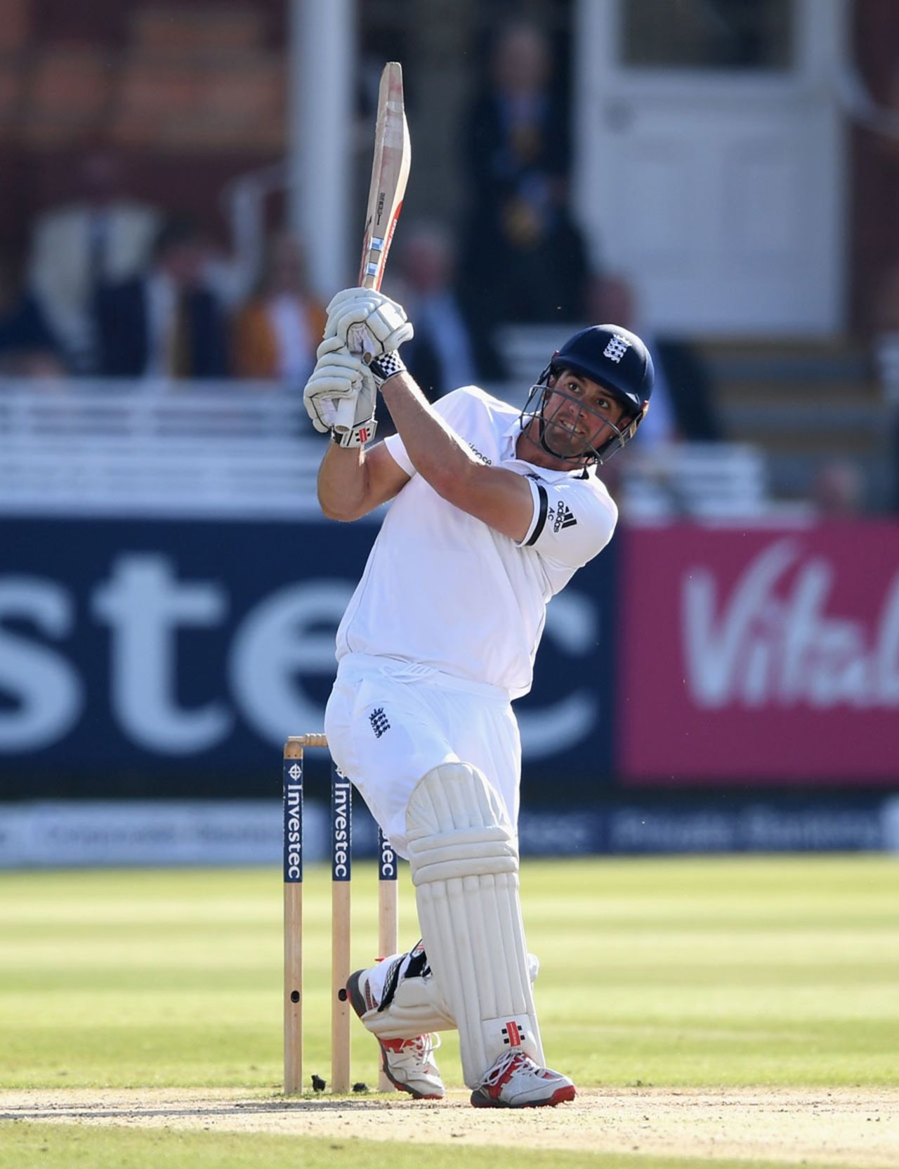 Alastair Cook crunched a big six over deep midwicket, England v Sri Lanka, 3rd Investec Test, Lord's, 4th day, June 12, 2016