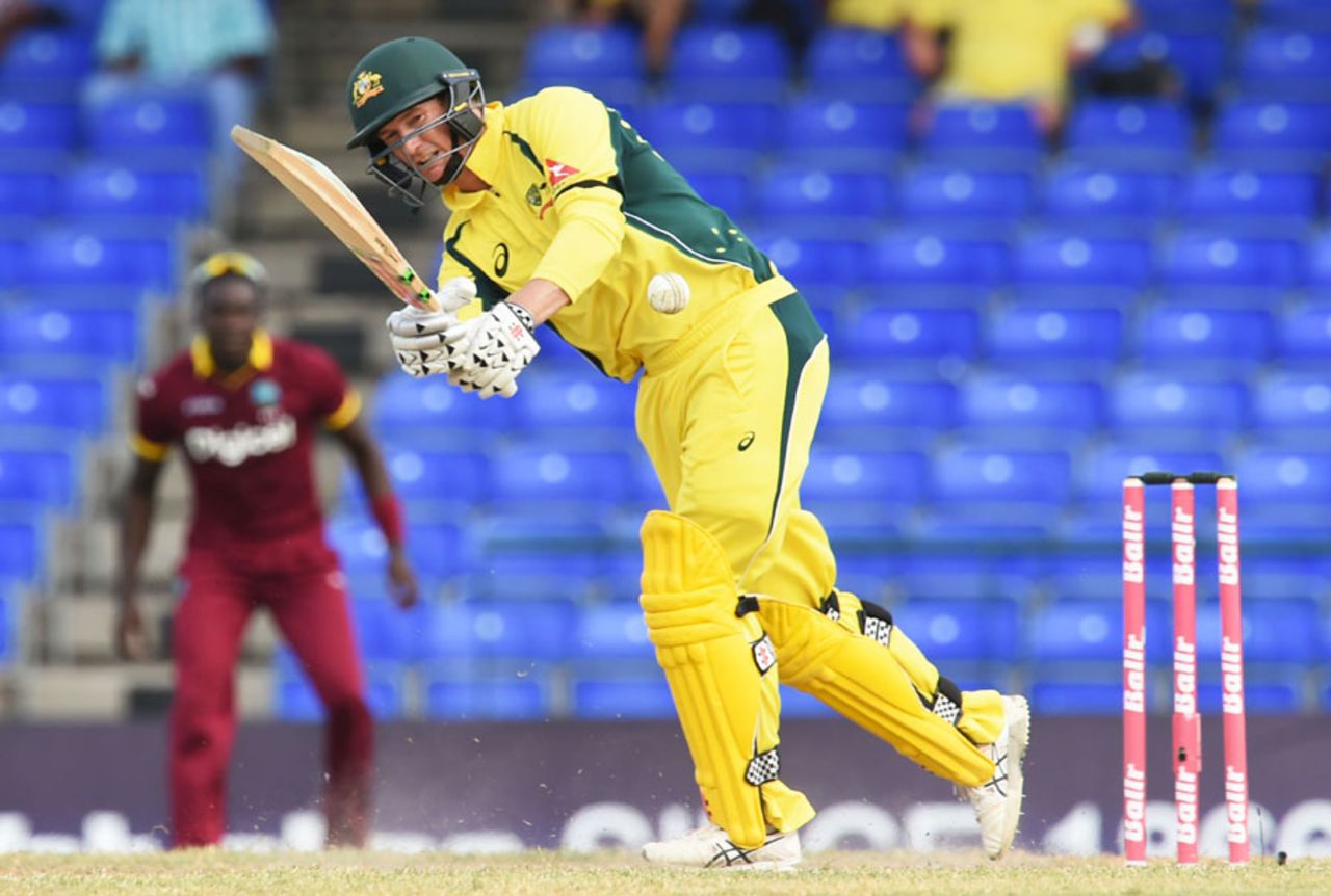 George Bailey contributed with 55 off 56 balls, West Indies v Australia, 5th match, ODI tri-series, Basseterre, June 13, 2016