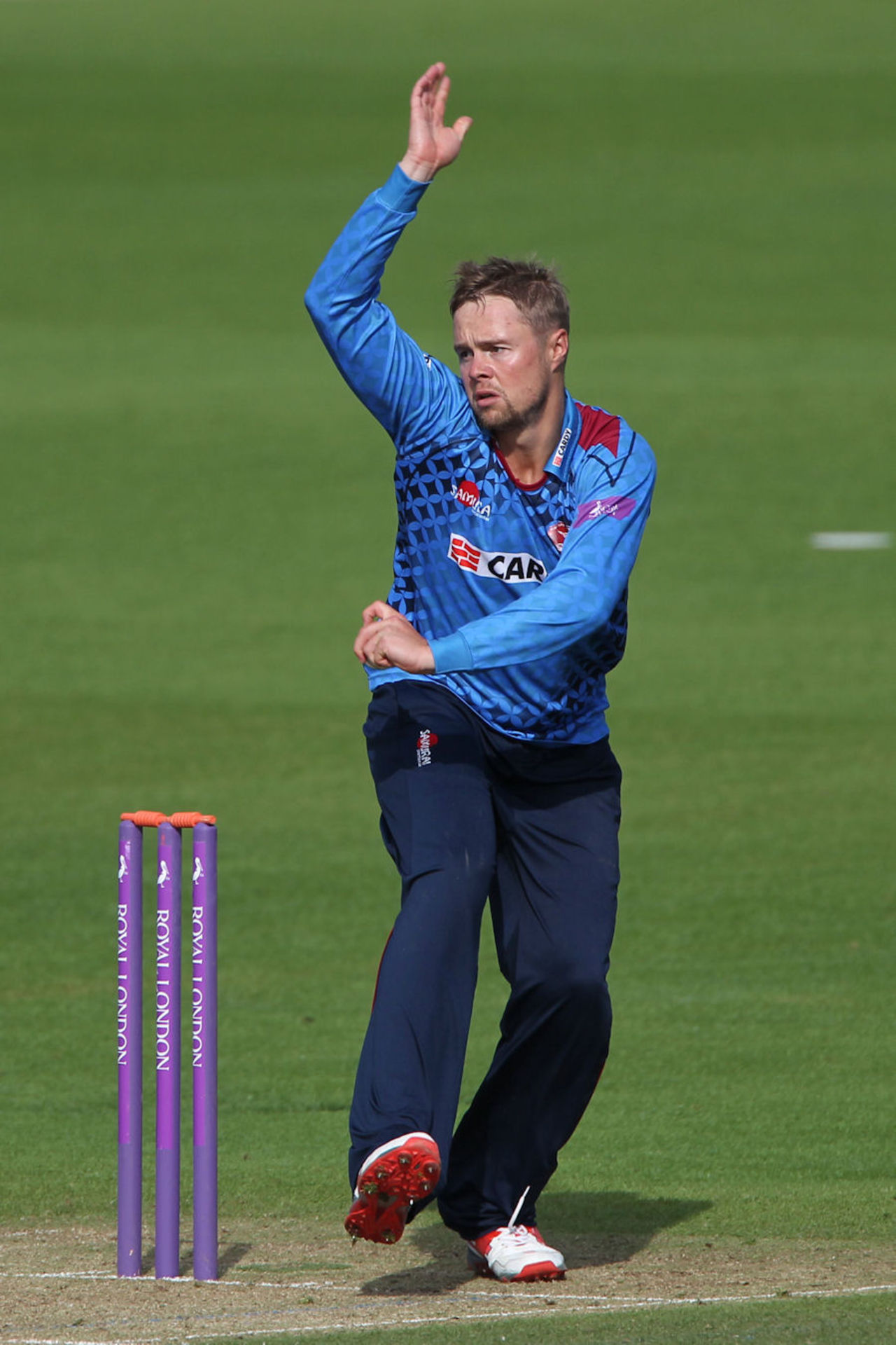 Fabian Cowdrey picked up 2 for 38, Kent v Somerset, Royal London Cup, Canterbury, June 14, 2016