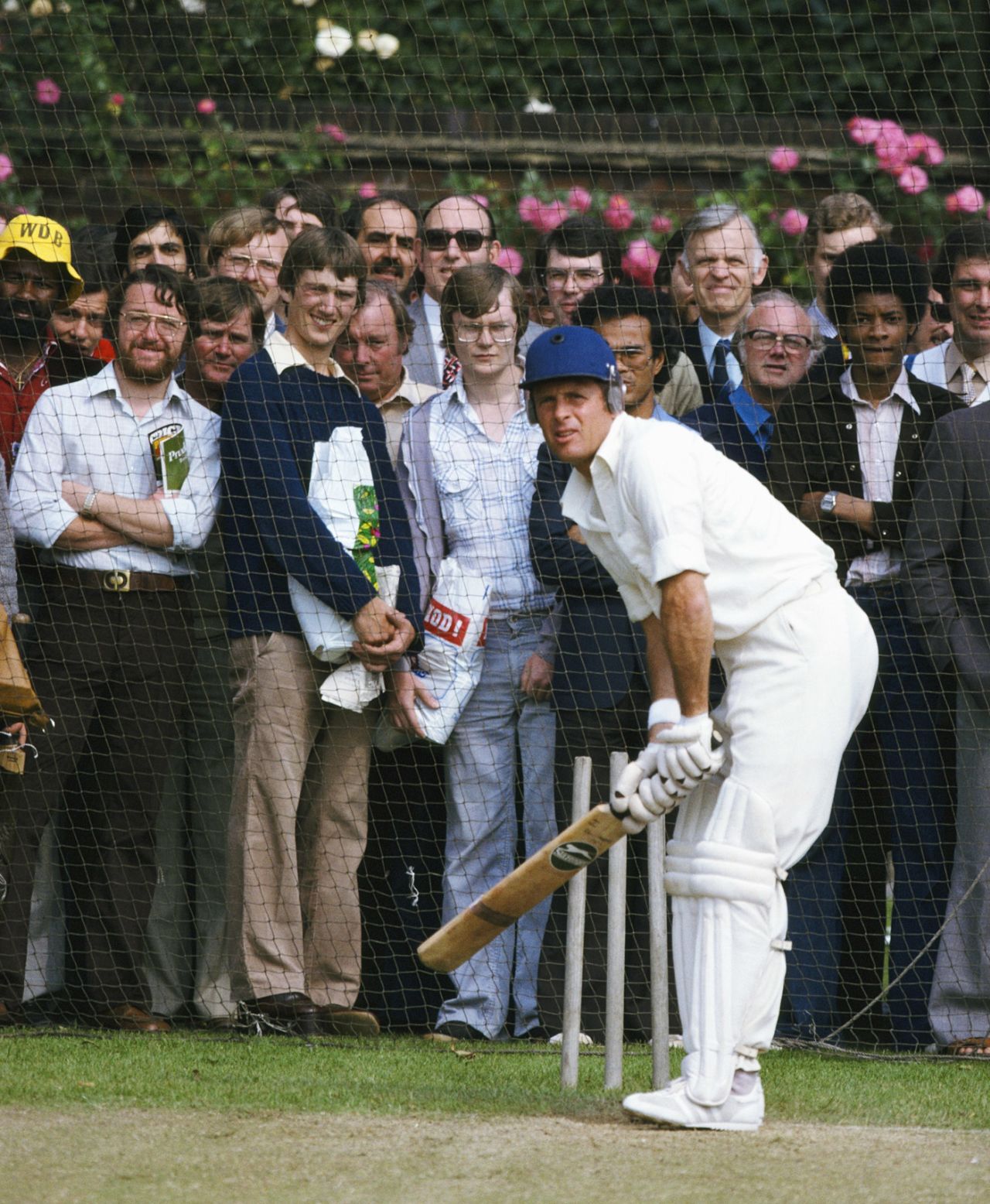 Geoff Boycott bats in the nets ahead of the World Cup final, Lord's, June 22, 1979