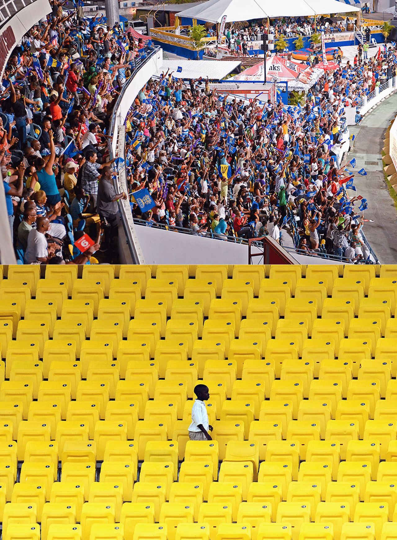 Composite: West Indies stadium stands