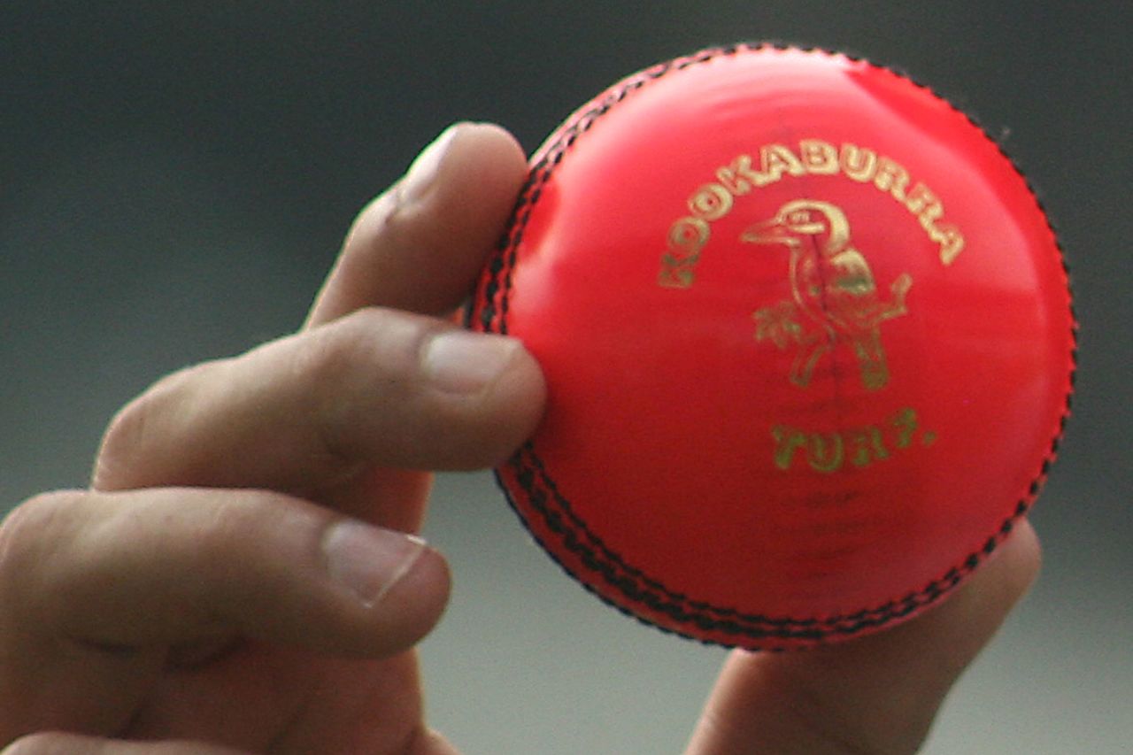 The pink Kookaburra ball that was used at Eden Gardens in a club game, Kolkata, June 16, 2016